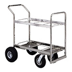 Charnstrom Medium Double Decker Frame Mail Room Cart with Casters and Wheels - (2 Options Available) ET14628