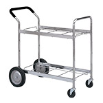 Charnstrom Medium Double Decker Frame Mail and Office Cart with Cushioned Handle Grip (M112) ET14639