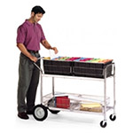 Charnstrom Long Wire-Basket Office and Mail Delivery Cart (M280) ET14703