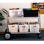 Charnstrom Jumbo Distribution Bulk Mail Cart with Plastic Bins (M288) ET14710