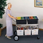 Charnstrom Jumbo Mail and Office Distribution Cart with Plastic Bins (M289) ET14713