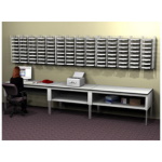 Charnstrom Legal Depth Mail Room Furniture 112 Pockets Complete Wall Mount Sorter System w/Tables - W616L ET14772