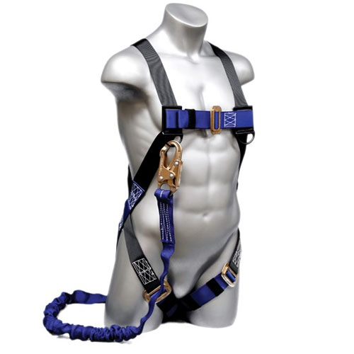 Elk River Construction Plus Series Safety Harness with 6&#39; NoPac Energy Absorbing Lanyard - 48113