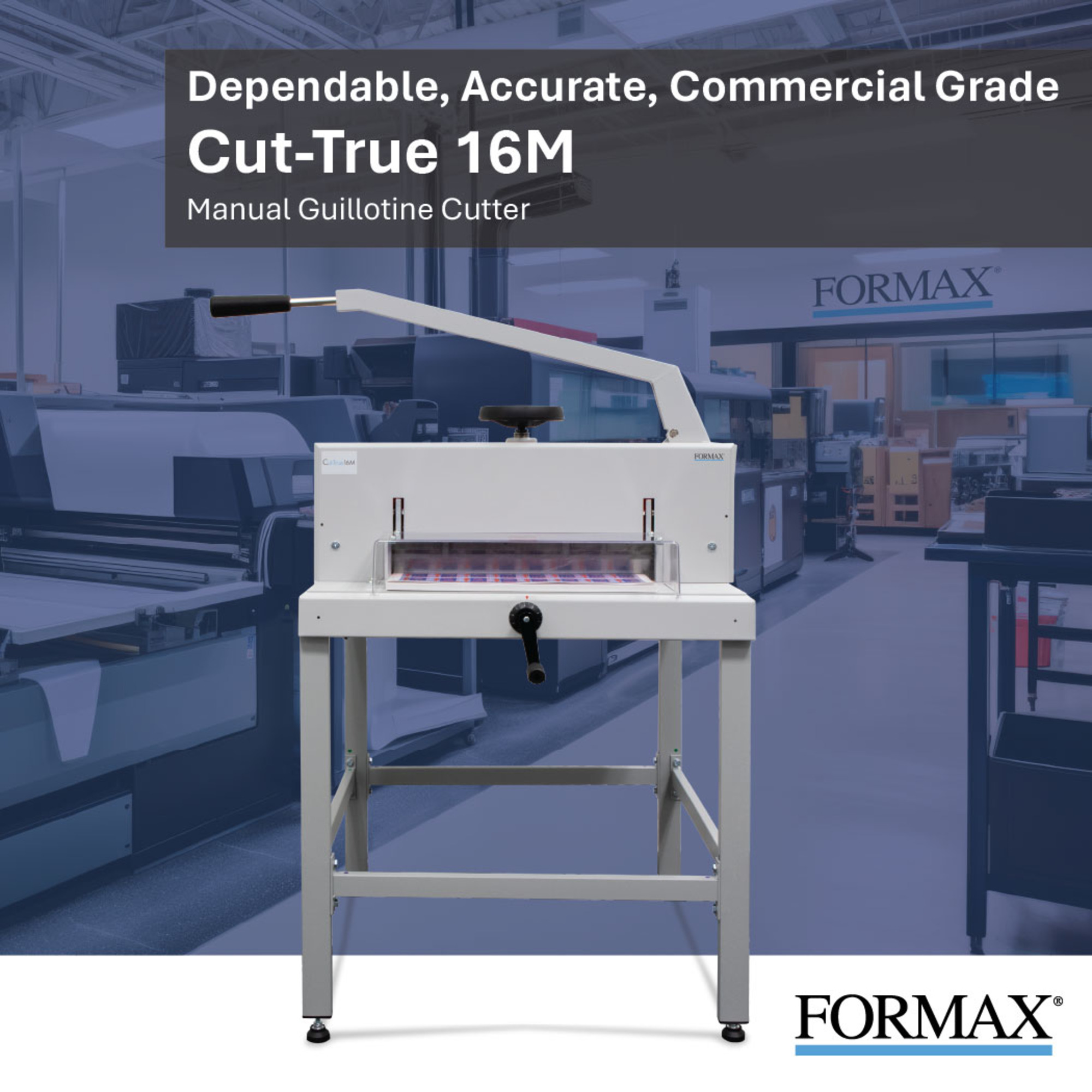 Formax Manual Guillotine Cutter w/ Laser Line & Metal Stand - Cut-True ...