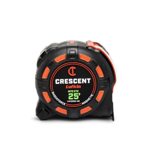  Crescent 1-1/14"x25" Shockforce Nite Eye Magnetic Tape Measure - LM1325B-02