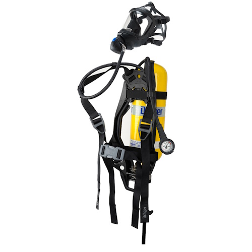 Draeger PAS Lite Kit 2216 PSI w/ Panorama Nova Mask, 30 Minute Aluminum Cylinder &amp; SCBA Case - 4046193