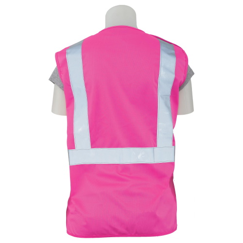 Photograph of ERB S725 Women's Break-Away Vest Non-ANSI, Hi-Viz Pink - (6 Sizes Available)