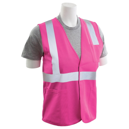 Photograph of ERB S762P Unisex Safety Vest Non-ANSI, Hi-Viz Pink - (8 Sizes Available)