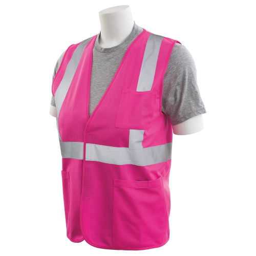 Photograph of ERB S762P Unisex Safety Vest Non-ANSI, Hi-Viz Pink - (8 Sizes Available)