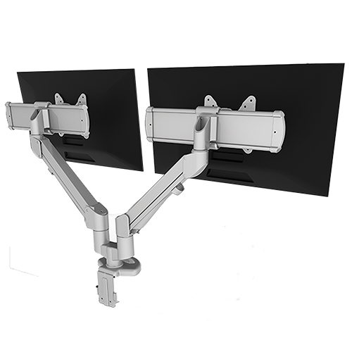  ESI Edge2-MS Dual Monitor Arm - EDGE2-MS-WHT