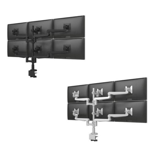  Fellowes Evolve Series Six Fixed + Fixed Monitor Arm