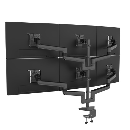  Fellowes RisingEX6-FF Series Six Monitor Arm - RSNGEX6-FF-BLK