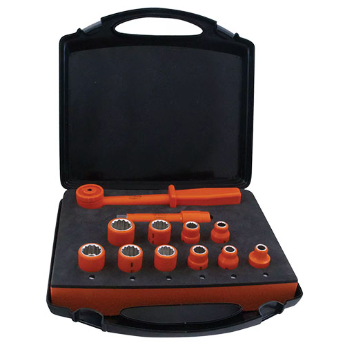  Jameson 12-Piece Insulated Drive Combination Socket Set, 1/2" - JT-KT-03100