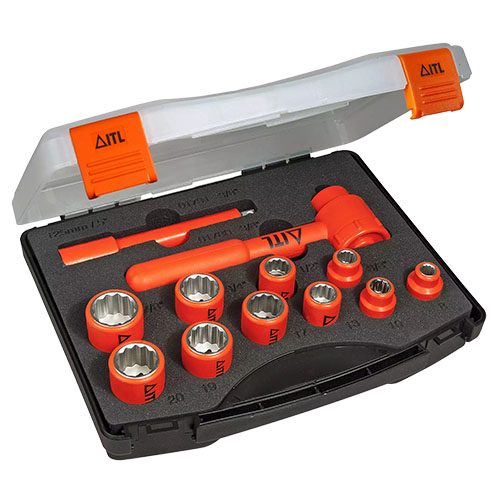  Jameson 12-Piece Insulated Drive Combination Socket Set, 3/8" - JT-KT-03105