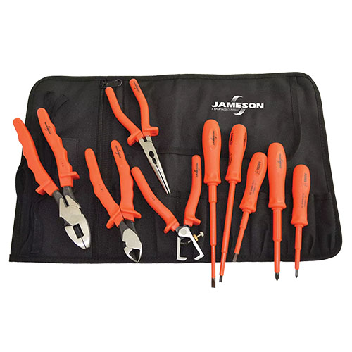  Jameson 9-Piece Insulated Basic Electrician&#39;s Kit - JT-KT-00001