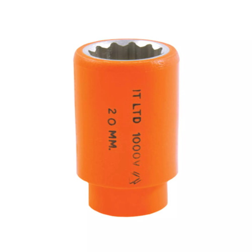 Jameson JT-SK Series Insulated 1/2&quot; Drive Sockets, Metric - (11 Sizes Available)