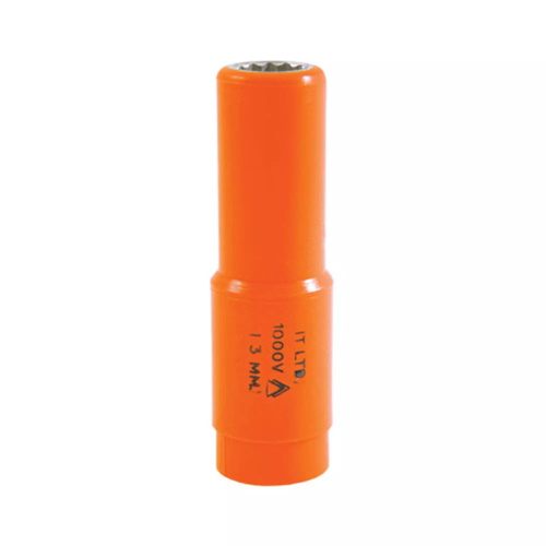 Jameson JT-SK Series Insulated 1/2" Drive Deep Sockets, Metric - (5 Sizes Available)