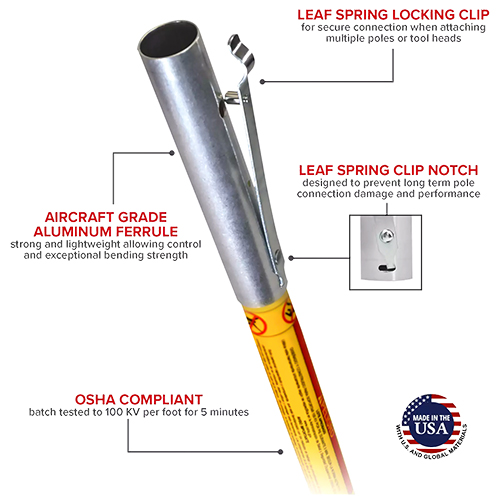 Jameson - FG-Series Hollow Core Extension Pole - (5 Sizes Available)