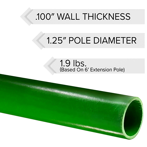 Jameson - LS-Series Hollow Core Landscaping Extension Pole - (5 Sizes Available)