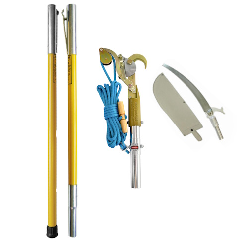 Jameson 12 ft. FG-Pole Professional Kit w/Pruner, 13&quot; Pole Saw and Canvas Scabbard - FG-6PKG-10