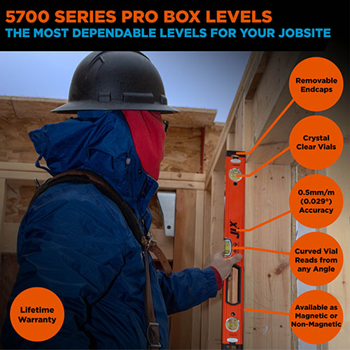 Photograph of Johnson Level JLX Professional Box Level - (2 Sizes Available)