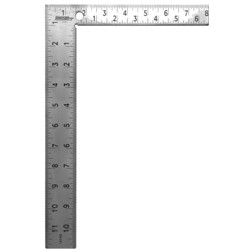 Johnson Level 8&quot;x12&quot; Professional Easy-Read Steel Carpenter Square (CS10)