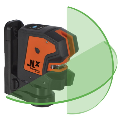 Johnson Level JLX Professional Self-Leveling 180 Degrees Cross-Line Laser w/ GreenBrite (40-6681)