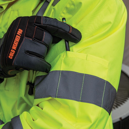 Photograph of Klein Tools High-Visibility Winter Bomber Jacket - (2 Sizes Available)