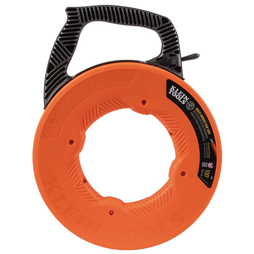 Photograph of Klein Tools 100' Multi-Groove Fiberglass Fish Tape with Nylon Tip - 56383