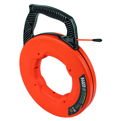  Klein Tools 100' Multi-Groove Fiberglass Fish Tape with Nylon Tip - 56383