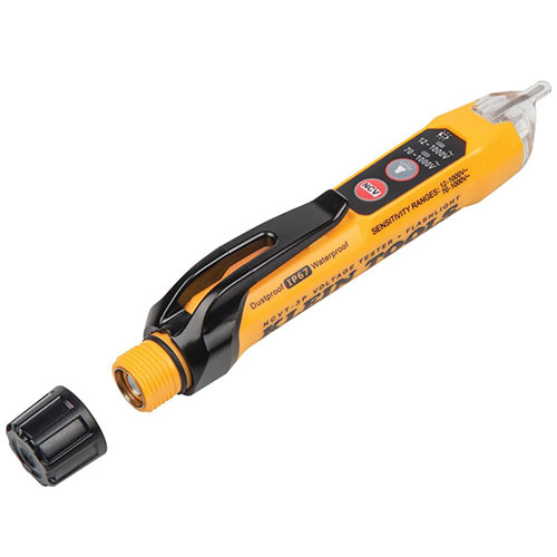 Photograph of Klein Tools 12-1000VAC Dual Range Non-Contact Voltage Tester with Flashlight - NCVT3P