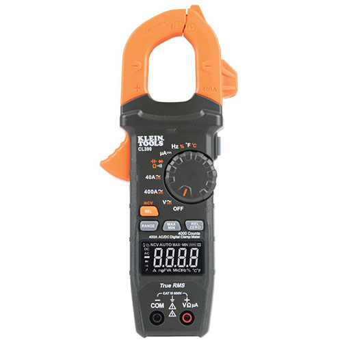 Photograph of Klein Tools 400A AC/DC TRMS Clamp Meter With Temperature And DC Micro Amp - CL390