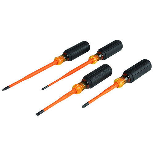  Klein Tools 4-Piece Slim-Tip Insulated Screwdriver Set - 33734INS