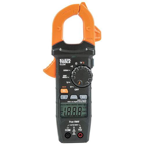 Photograph of Klein Tools 400A Digital Clamp Meter with Temperature - CL220