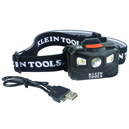  Klein Tools 400 Lumen Rechargeable Auto-off Headlamp with Fabric Strap - 56048