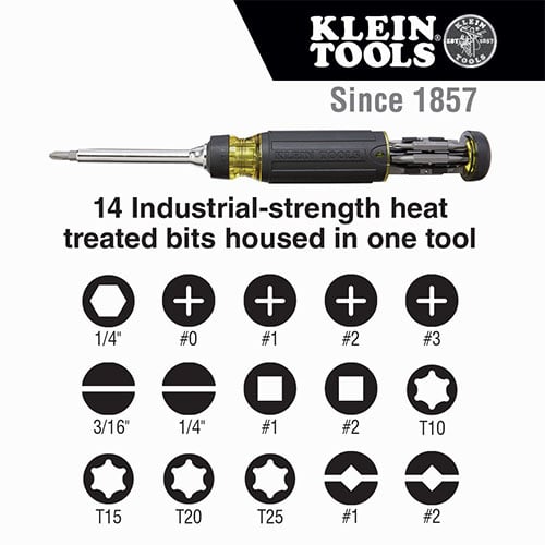 Klein Tools 15in1 MultiBit Ratcheting Screwdriver 32305