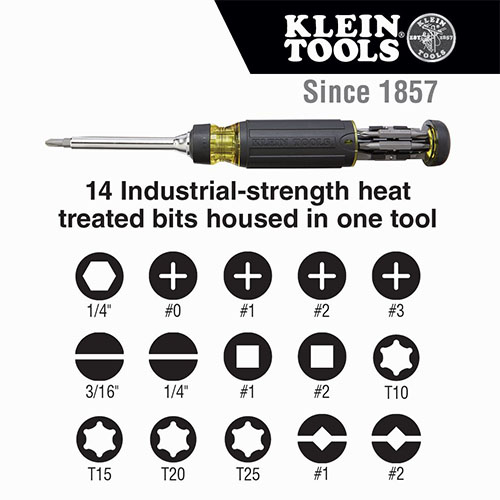 Photograph of Klein Tools 15-in-1 Multi-Bit Ratcheting Screwdriver - 32305