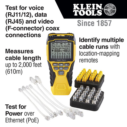 Photograph of Klein Tools Scout Pro 3 Tester with Locator Remote Kit - VDV501-852