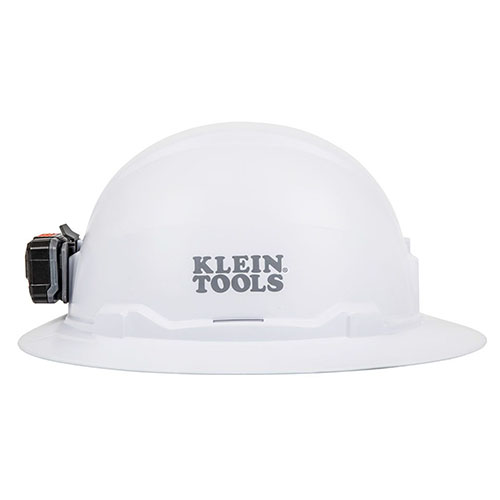 Photograph of Klein Tools Hard Hat with Rechargeable Headlamp, White - 60406RL