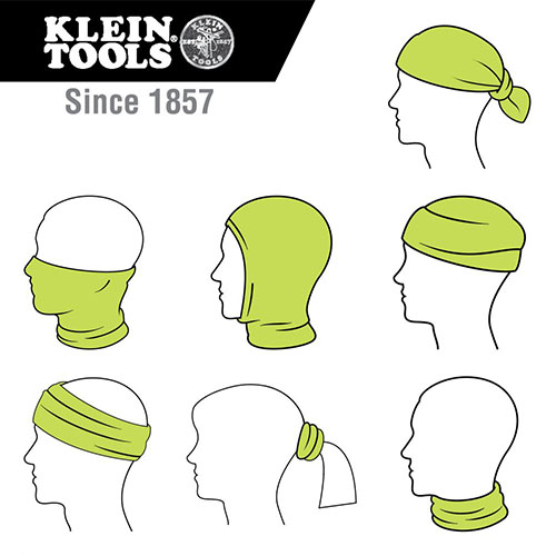 Photograph of Klein Tools Neck and Face Cooling Band - High-Visibility Yellow - 60465