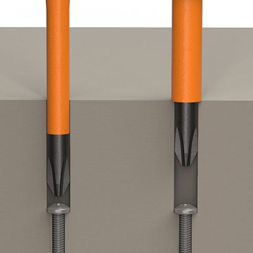 Photograph of Klein Tools 2-Piece Slim-Tip Insulated Screwdrivers Set - 33732INS