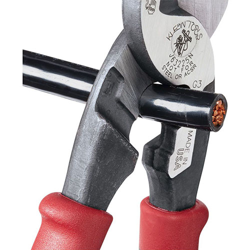 Photograph of Klein Tools Journeyman High Leverage Cable Cutter with Stripping - J63225N