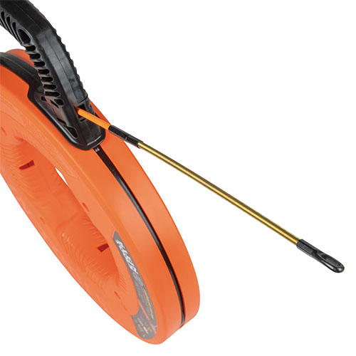 Klein Tools 50' Fiberglass Fish Tape with Spiral Steel Leader 56350