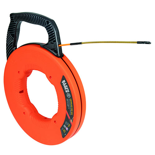  Klein Tools 50' Fiberglass Fish Tape with Spiral Steel Leader - 56350