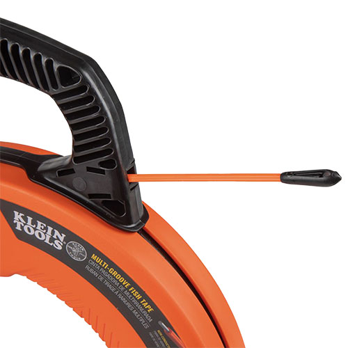 Photograph of Klein Tools 50' Multi-Groove Fiberglass Fish Tape with Nylon Tip - 56382