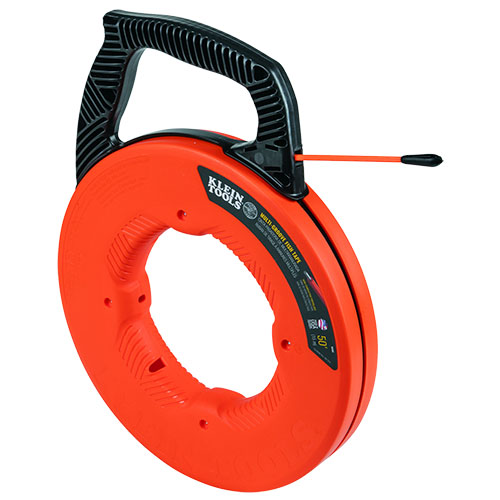  Klein Tools 50' Multi-Groove Fiberglass Fish Tape with Nylon Tip - 56382