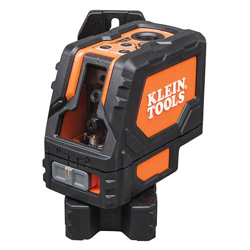 Photograph of Klein Tools Self-Leveling Red Cross-Line Level and Red Plumb Spot Laser Level - 93LCLS