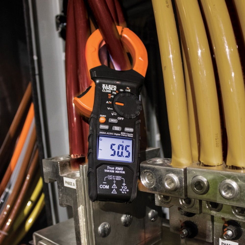 Photograph of Klein Tools Digital Clamp Meter, AC Auto-Range TRMS, Low Impedance (LoZ), 2000 Amp (CL900)