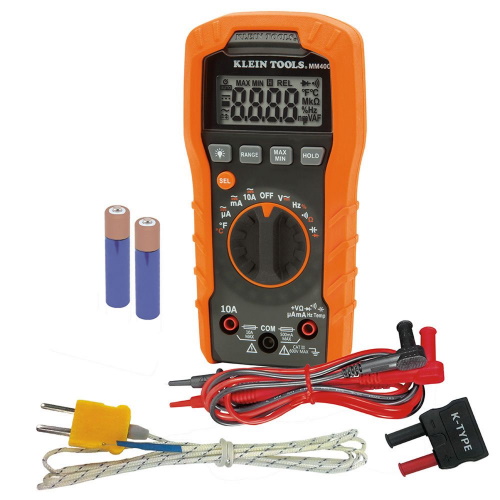 Klein Tools Digital Multimeter, Auto-Ranging, 600V (MM400)