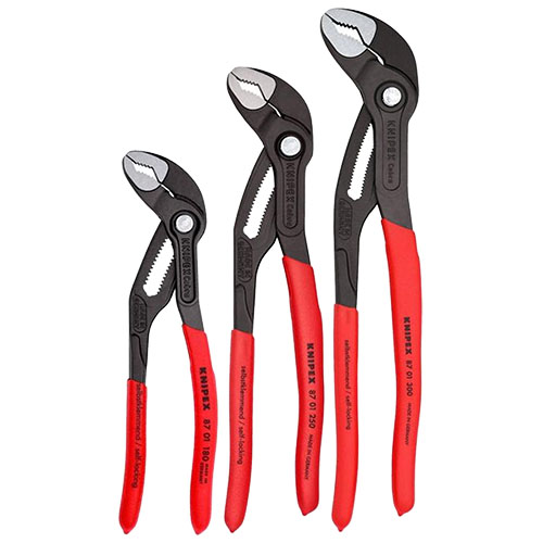  Knipex 3-Piece Cobra Water Pump Pliers Set - 00 20 06 US1